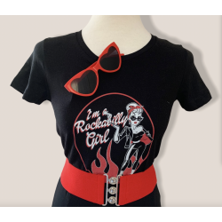 Rockabilly Girl Tshirt Black
