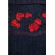 Queen Kerosin Western Roses Denim Pencil Dress