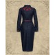 Queen Kerosin Western Roses Denim Pencil Dress