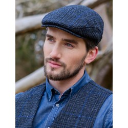 Mucros Weavers Tweed Trinity Cap Grey Blue