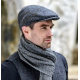 Mucros Weavers Tweed Trinity Cap Grey Rust