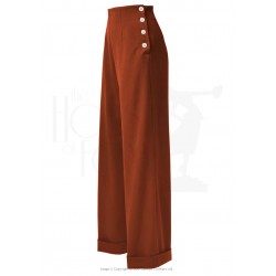 The House of Foxy 1940s Swing Trousers Rust