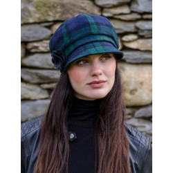 Ladies Tweed Newsboy Hat Blackwatch