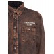 King Kerosin Denim Worker Shirt Camel