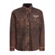 King Kerosin Denim Worker Shirt Camel