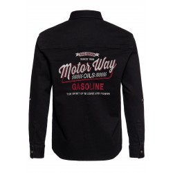 King Kerosin Denim Worker Shirt Black