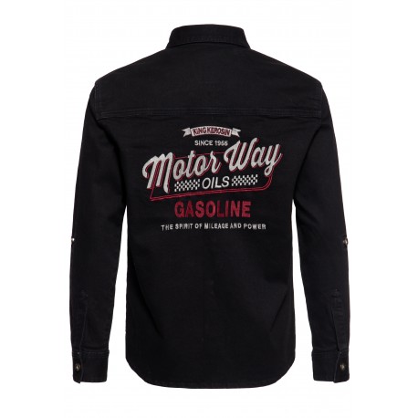 King Kerosin Denim Worker Shirt Black