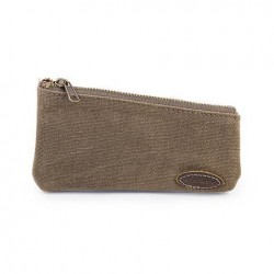 Pochette Rasoir - Toile Cirée Hydrofuge Brown