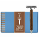 Fatip Walnut Wood Safety Razor Close Comb