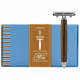 Fatip Zebrano Wood Safety Razor Close Comb