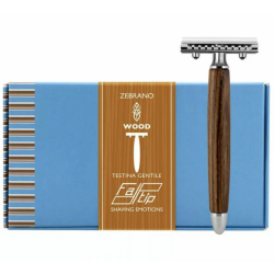 Fatip Zebrano Wood Safety Razor Close Comb