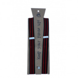 Black & Red Stripe Suspenders