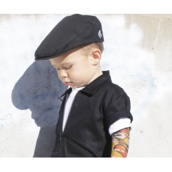 Black Scally Flat Cap 