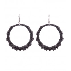 Bamboo Skulls Hoops Black