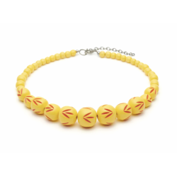 Sunrise Carved Bead Necklace
