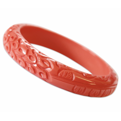 Midi Coral Carved Fakelite Bangle