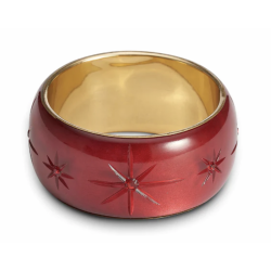 Extra Wide Ruby Moonglow Bangle